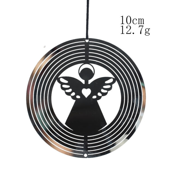 O1CN018u4tm01ZeLq8LxS37_2216867883219-0-cib Wholesale10CM Silver 3D Wings Angel Stainless Steel Rotating Wind Chime