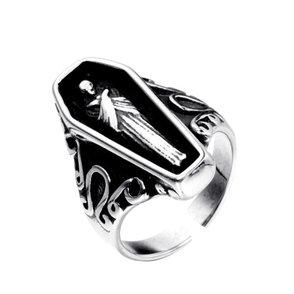 Wholesale Halloween Gothic Coffin Alloy Rings