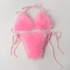 Wholesale Solid Color Bikini Plush Swimwear