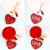 Wholesale Love Hair Ball Zinc Alloy Keychain