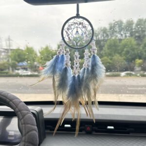 Crystal stone car hanger-sky blue