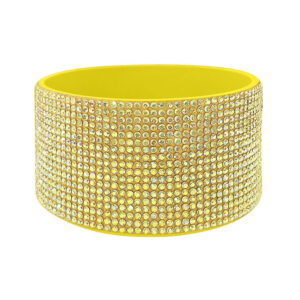 Ab yellow flat bottom diamond/yellow cup cover