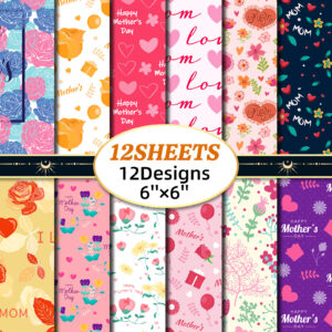 T01041784-Mother's Day A12-Material Paper 12/Pack / 15cm*15cm