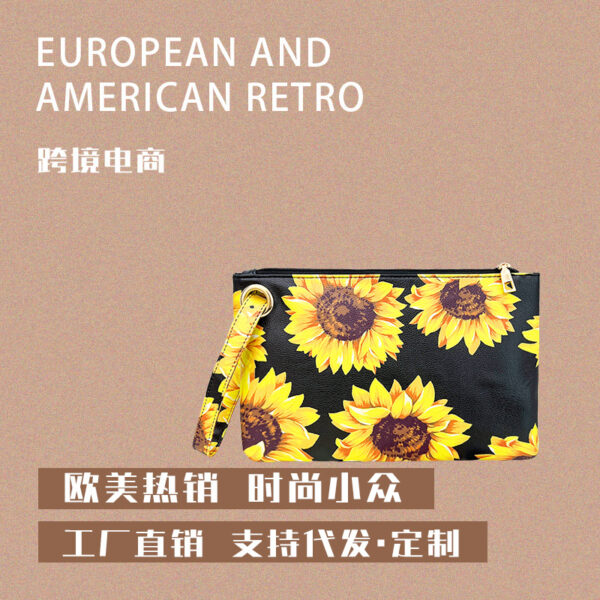 O1CN018zwegD2AaMBGfwTTY_2200744768219-0-cib Wholesale PU Ethnic Dairy Cow Pattern Sunflower Tote Bag