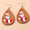 O1CN0190RV2d1vac8Af9uD9_2866776189-0-cib Wholesale Christmas Cartoon Santa Claus Drop Shape Wooden Earrings
