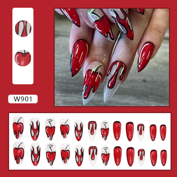 Wholesale Manga Style Candle Flame Glitter Powder Nail Stickers