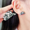 Wholesale Large Bull Head Small Bull Head Wood Earrings