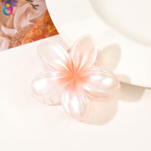 8cm frangipani-pearlescent orange / Qiyue factory direct sales