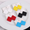 Wholesale Matte Colored Acrylic Earrings