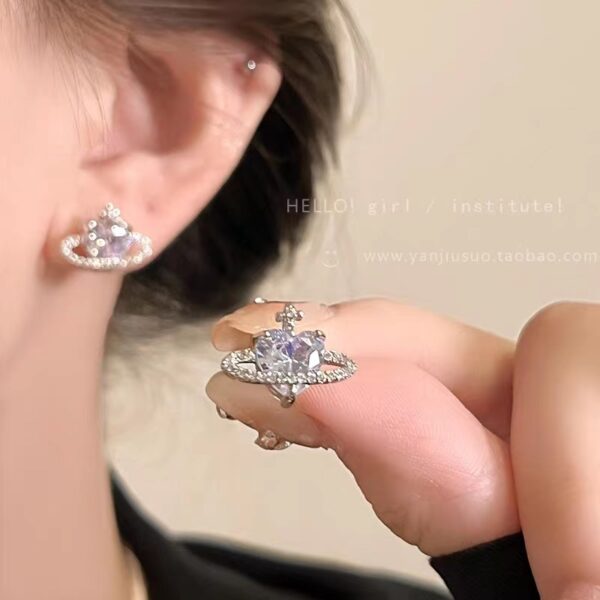 O1CN0191rOcq1FpzYlwCpBy_2211684520537-0-cib Wholesale Planet Heart Zirconia Earrings