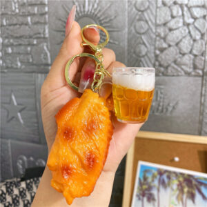 Hardware chain + roasted chicken wings + beer