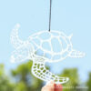 Wholesale Metal Flat Hollow Turtle Rotating Wind Chimes