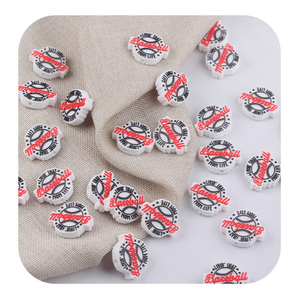 Wholesale Baseball Silicone Beads