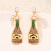 Wholesale Carnival Wine Bottle Zinc Alloy  Mardi Gras Earrings