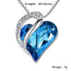 Wholesale Ocean Heart Love Crystal Necklace