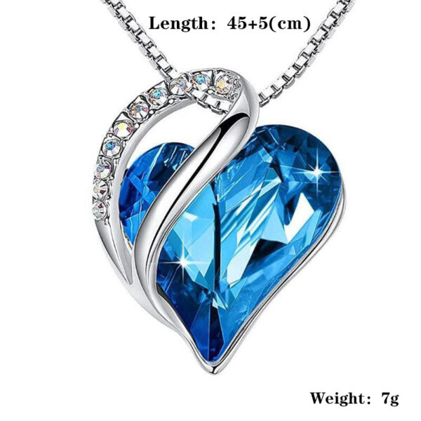 Wholesale Ocean Heart Love Crystal Necklace