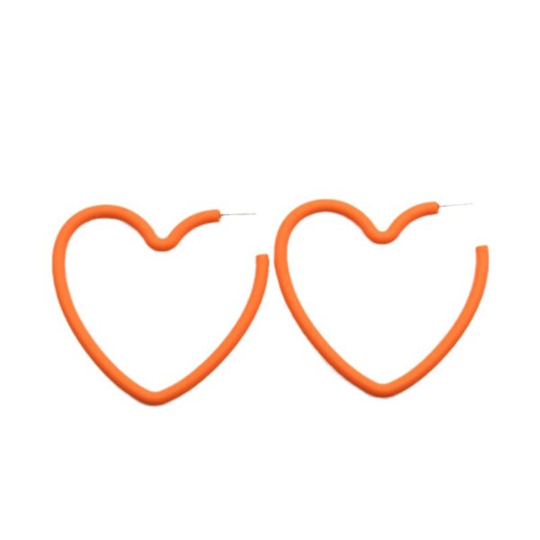 Wholesale Valentine's Day 12 Colors Big Heart Acrylic Earrings