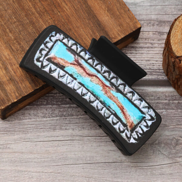 Wholesale Western Style Leather Hairpin Shark Clip