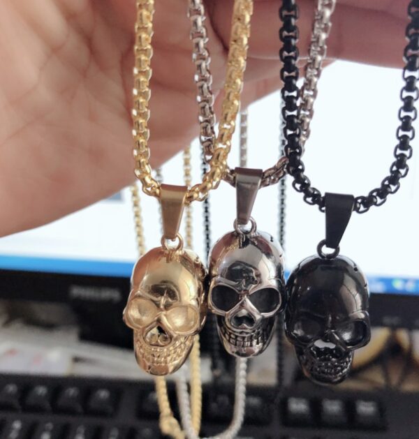 Wholesale Punk Pendant Skull Men Alloy Necklace