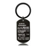 Wholesale Black Engraved Metal Keychains