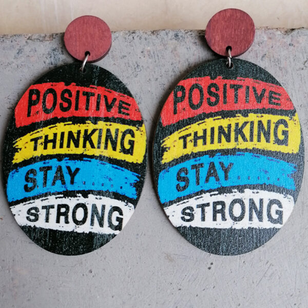 O1CN01973q7c1v6Nrh7t89u_2208452356123-0-cib Wholesale Optimistic Inspirational Text Rainbow Nurse Wooden Earrings