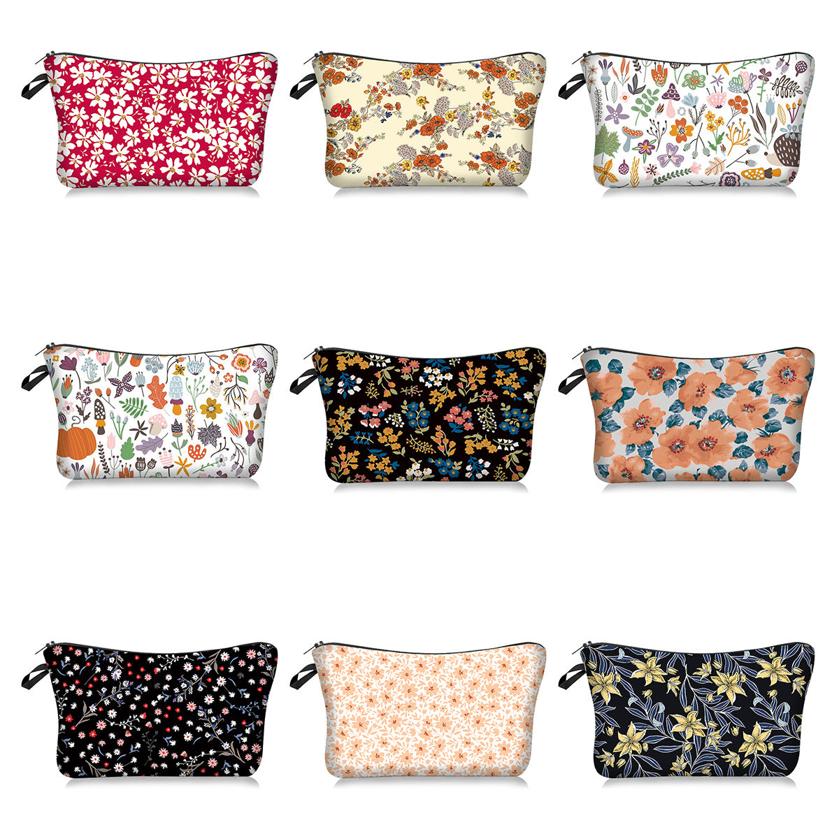 Wholesale Pastoral Style Small Floral Series Cosmetic Bag rtable Travel Bag Toiletry Bag