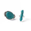 Wholesale Retro Bohemian Turquoise Lightning Shape 2-piece Set Alloy Ring