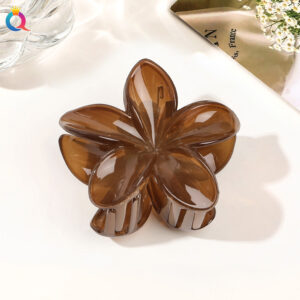 8cm plumeria-jelly coffee color / Qiyue factory direct sales