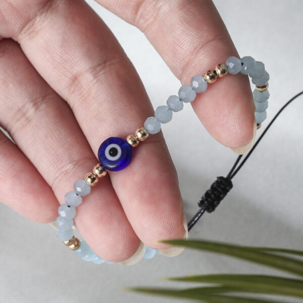 Wholesale Devil Eye Crystal Beads Alloy Bracelet