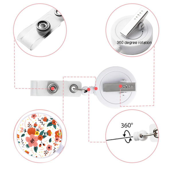 Wholesale ABS Floral Succulents Telescopic Keychain