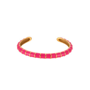 Open Caterpillar Drop Oil Bracelet-Rose Powder