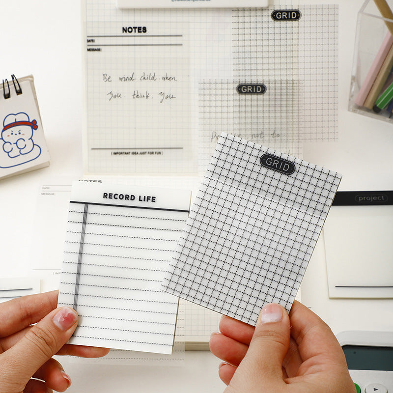 Wholesale Transparent Material Mesh Translucent Sticky Notes