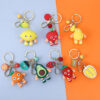Wholesale PVC Avocado Orange Lemon Keychain