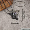 Wholesale Alloy Sheep and Wolf Pendants Creative Couples Necklace