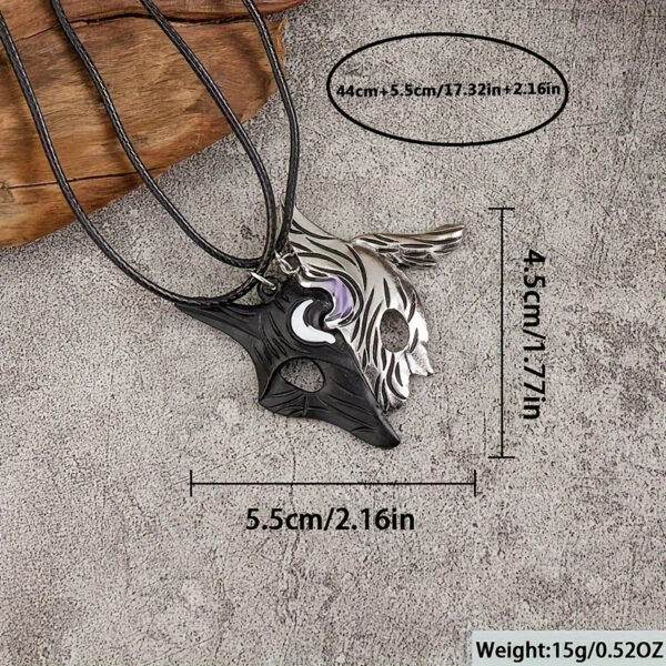 Wholesale Alloy Sheep and Wolf Pendants Creative Couples Necklace