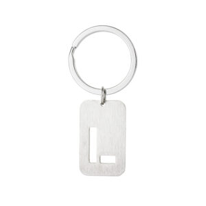 Military card hollow-out letter keychain-L