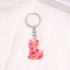Wholesale Valentine's Day Love Dwarf Flamingo Rainbow Acrylic Keychain