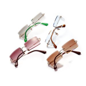 Wholesale Square Frameless PC Sunglasses