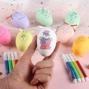 O1CN019KxJ8b24DYbMFO2rf__2212789317357-0-cib Wholesale Easter Plastic Eggs DIY Children's Graffiti Eggs