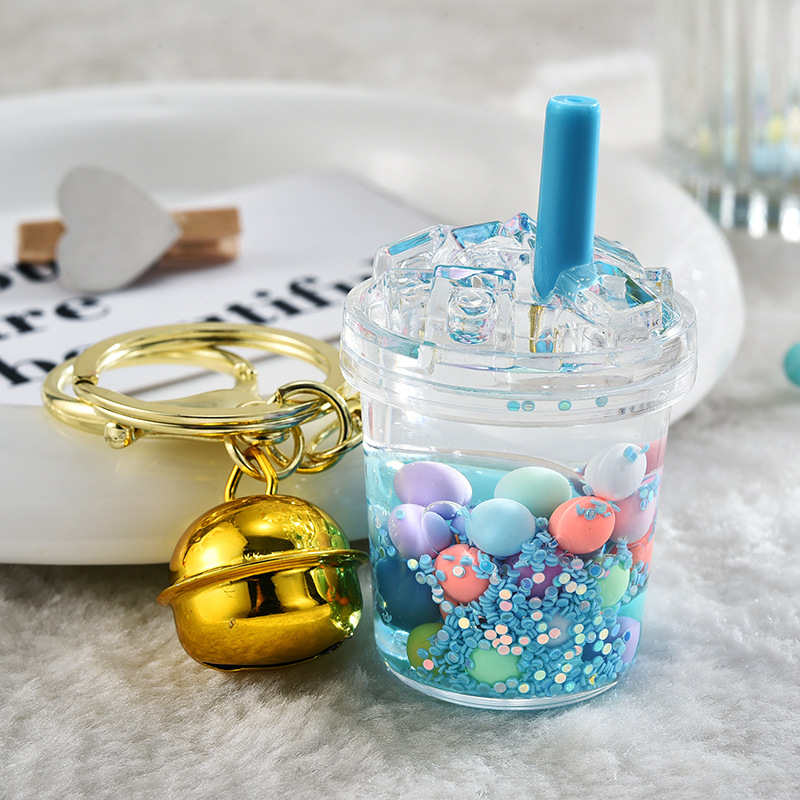 Wholesale Acrylic Liquid Sand Bottle Iceberg C Pendant Oil-filled Keychain