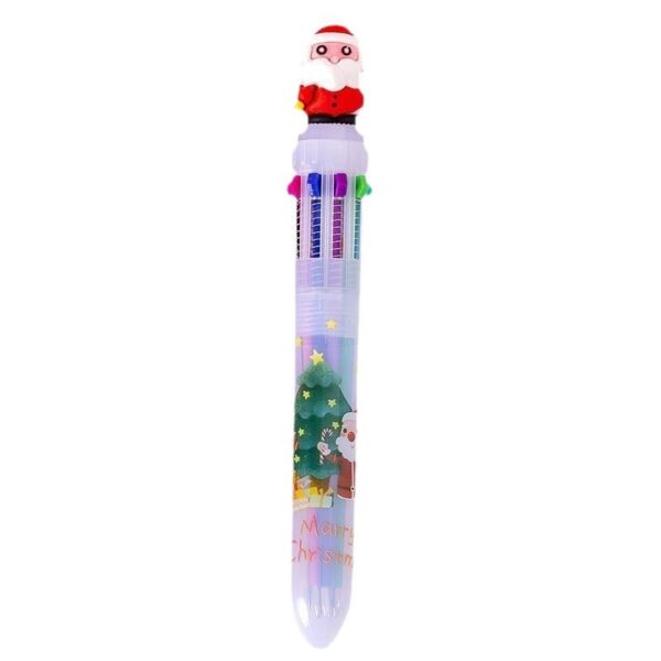 Wholesale Plastic Cartoon Christmas 10 Color Ballpoint Pen