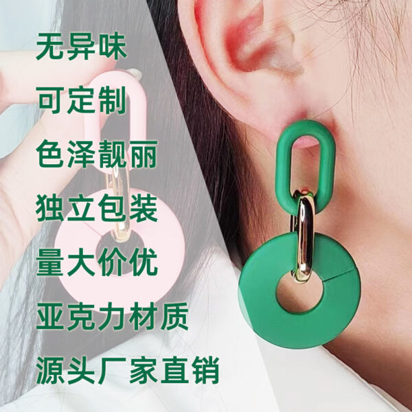 O1CN019MKZBj1T3M8UGSWMx_2677772326-0-cib Wholesale Round Hollow Spray Painted Acrylic Earrings