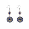 Wholesale Bohemian Drip Oil Round Sunflower Alloy Earrings