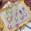 O1CN019O3RfG1tmrchwkxjL_944785945-0-cib Wholesale Light Luxury Diamond Crystal Gemstone Water Drop Necklace Earrings Bracelet Three Sets
