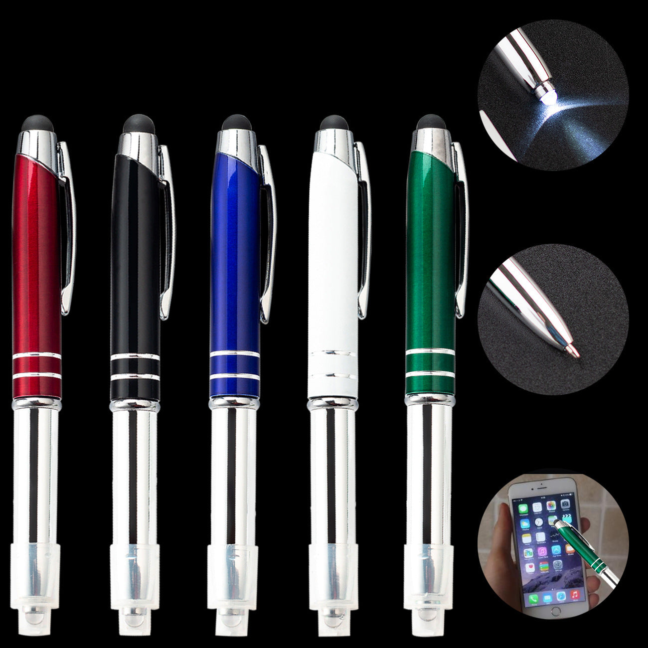 Wholesale Metal Touch LED Light Multifunctional Ballint Pen