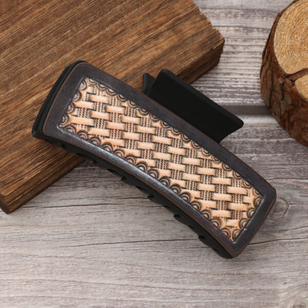 O1CN019OlU7P1ftMW6C4FSk_3172764064-0-cib-1 Wholesale Western Style Sunflower Leather Hair Clip Shark Clip Combination