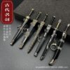 Wholesale Mini Sword Weapon Model with Sheath Embroidered Spring Knife Pendant