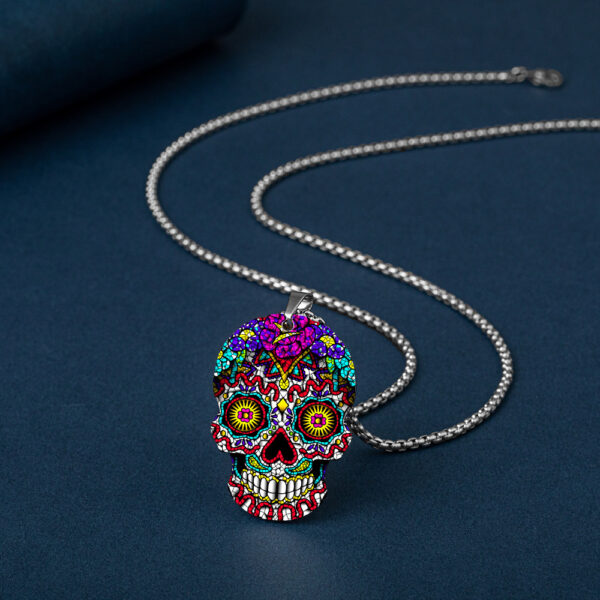 O1CN019QFMNQ1pSTHajN0l2_2214232425359-0-cib Wholesale Skull Colorful Titanium Necklace