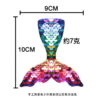 Wholesale Cartoon Mermaid Tail Flip Sequin Fabric Hair Clip