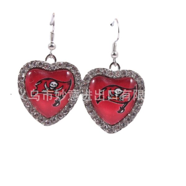 Wholesale Peach Dot Diamond Logo Earrings